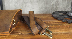 Cool Leather Mens Leather Large Clutch Wristlet Bag Shoulder Bag Side Bag for Men