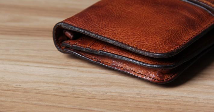 Cool Leather Mens Long Leather Wallet Bifold Vintage Brown Wallet