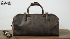 Cool Leather Mens Overnight Bags Weekender Bag Vintage Travel Bags Duffle Bag for Men