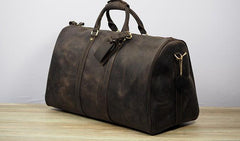 Cool Leather Mens Overnight Bags Weekender Bag Vintage Travel Bags Duffle Bags for Men
