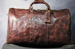 Cool Leather Mens Overnight Bags Weekender Bag Vintage Travel Bags Duffle Bags for Men
