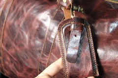 Cool Leather Mens Overnight Bags Weekender Bag Vintage Travel Bags Duffle Bags for Men
