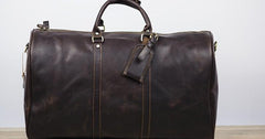 Cool Leather Mens Overnight Bags Weekender Bag Vintage Travel Bags Duffle Bags for Men