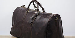 Cool Leather Mens Overnight Bags Weekender Bag Vintage Travel Bags Duffle Bags for Men
