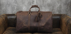 Cool Leather Mens Overnight Bags Weekender Bag Vintage Travel Bags Duffle Bags for Men