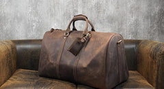 Cool Leather Mens Overnight Bags Weekender Bag Vintage Travel Bags Duffle Bags for Men