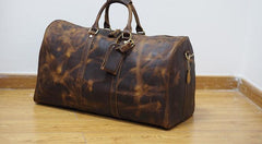 Cool Leather Mens Overnight Bags Weekender Bag Vintage Travel Bags Duffle Bags for Men