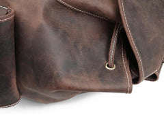 Cool Leather Mens School Backpack Vintage Travel Backpack Satchel Backpack for Men