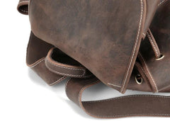 Cool Leather Mens School Backpack Vintage Travel Backpack Satchel Backpack for Men
