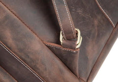 Cool Leather Mens School Backpack Vintage Travel Backpack Satchel Backpack for Men