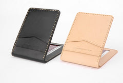 Cool Leather Mens Slim License Wallet Front Pocket Wallet Slim Card Wallet for Men