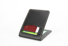 Cool Leather Mens Slim License Wallet Front Pocket Wallet Slim Card Wallet for Men