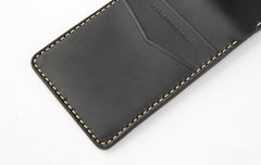 Cool Leather Mens Slim License Wallet Front Pocket Wallet Slim Card Wallet for Men