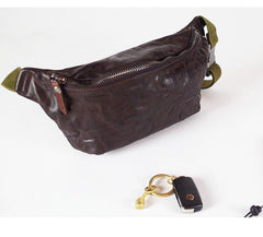 Cool Leather Mens FANNY PACK MENS WAIST BAG HIP PACK BELT BAG FOR MEN