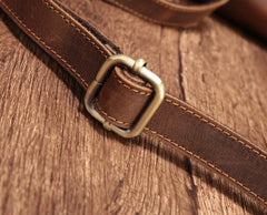 Cool Brown Leather Mens Mini Shoulder Bag Belt Pouch Waist Bag For Men