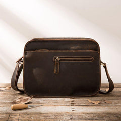 Cool Leather Mens Small Messenger Bags Shoulder Bag  for Men