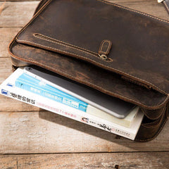 Cool Leather Mens Small Messenger Bags Shoulder Bag  for Men