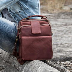 Cool Leather Mens Small Shoulder Bags Messengers Bag for Men