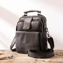 Cool Leather Mens Small Shoulder Bags Messengers Bag for Men