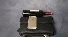 Cool Leather Mens Small Side Bag 11inch Clutch Purse Bag Messenger Bag for Men