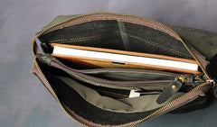 Cool Leather Mens Small Side Bag 11inch Clutch Purse Bag Messenger Bag for Men