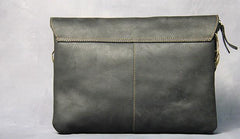 Cool Leather Mens Small Side Bag 11inch Clutch Purse Bag Messenger Bag for Men