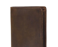 Cool Leather Mens Small Bifold Wallet billfold Wallet Front Pocket Wallets for Men
