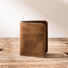Cool Leather Mens Small Wallets Bifold billfold Wallet Slim Front Pocket Wallet for Men