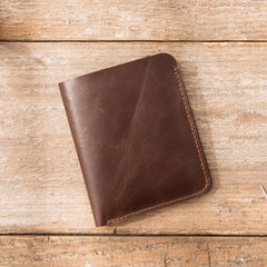 Cool Leather Mens Small Wallets Bifold billfold Wallet Slim Front Pocket Wallet for Men