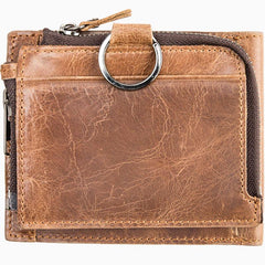 Cool Leather Mens Trifold Slim Front Pocket Wallets billfold Small Wallet for Men