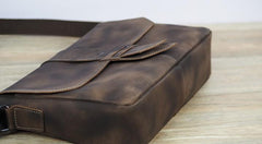 Cool Leather Mens Vintage Brown Messenger Bag Side Bag Small Shoulder Bag for Men