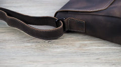Cool Leather Mens Vintage Brown Messenger Bag Side Bag Small Shoulder Bag for Men