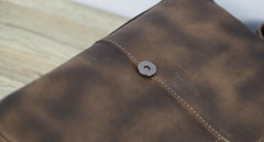 Cool Leather Mens Vintage Brown Messenger Bag Side Bag Small Shoulder Bag for Men