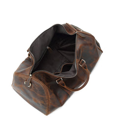 Cool Leather Mens Weekender Bag Travel Bag Duffle Bag for men