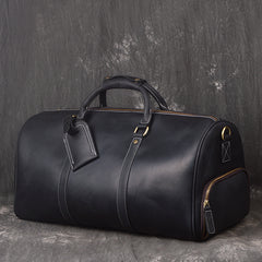 Cool Leather Mens Weekender Bag Travel Bag Duffle Bag for men