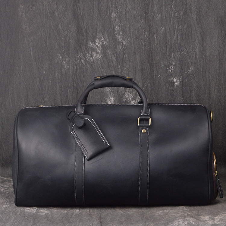 Cool Leather Mens Weekender Bag Travel Bag Duffle Bag for men