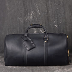 Cool Leather Mens Weekender Bag Travel Bag Duffle Bag for men