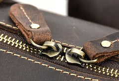 Cool Leather Mens Weekender Bag Vintage Coffee Travel Bag Duffle Bags Overnight Bag Holdall Bag for men