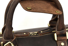 Cool Leather Mens Weekender Bag Vintage Coffee Travel Bag Duffle Bags Overnight Bag Holdall Bag for men