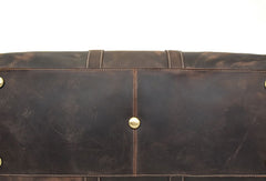 Cool Leather Mens Weekender Bag Vintage Coffee Travel Bag Duffle Bags Overnight Bag Holdall Bag for men