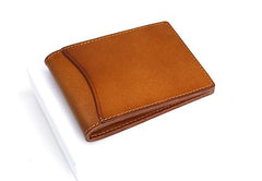 Cool Leather Mens license Wallet Front Pocket Wallets Small License Holder for Men