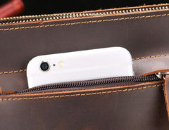 Cool Leather Messenger Bag Side Bag Vintage Shoulder Bag For Men