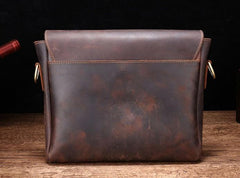 Cool Leather Messenger Bag Side Bag Vintage Shoulder Bag For Men