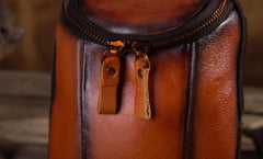 Cool Leather Tan Belt Waist Bag Belt Pouch for Men Mini Shoulder Bag For Men