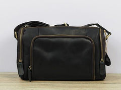 Cool Leather Small Mens Barrel Side Bag Bucket Shoulder Bag Messenger Bag for Men