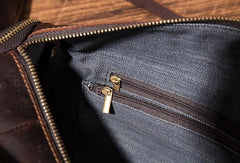 Cool Leather Small Mens Barrel Side Bag Bucket Shoulder Bag Messenger Bag for Men