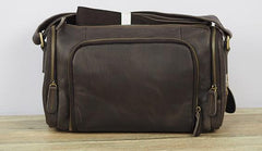 Cool Leather Small Mens Barrel Side Bag Bucket Shoulder Bag Messenger Bag for Men