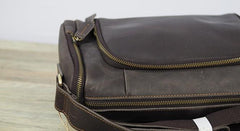 Cool Leather Small Mens Barrel Side Bag Bucket Shoulder Bag Messenger Bag for Men