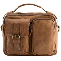 Cool Leather Small Mens Messenger Bags Small Shoulder Bags  for Men