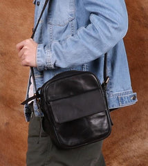 Cool Leather Small Side Bag Messenger Bag Small Shoulder Bags For Men